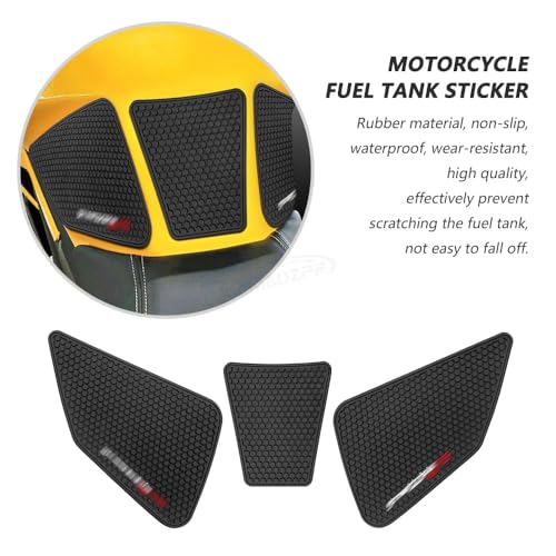 For Street Triple 765 R RS 2023 2024 Tank Pad motorcycle tank pad motorcycle tank protector anti-slip side fuel tank pad knee grip pad street triple 765 rs - color: Street Triple 765 R RS black