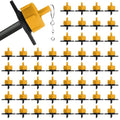 Kalolary 100PCS 1/4" Drip Irrigation Emitters, 1/2 GPH Pressure Compensating Drippers for 4/7mm Tube Micro Sprinkler Garden Constant Water Flow Head for 2L/H Pressure Drip Irrigation Parts (Yellow) - color: 1/2GPH Yellow