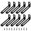 2.6"x1.3"x0.6"Adjustable Right Angle Brackets Metal L Bracket Heavy Duty 90 Degree Corner Fastener L-Shape Corner Brace Support Black Shelf Bracket , 10Pcs - size: 2.6"x1.3", style: BLACK/10PCS