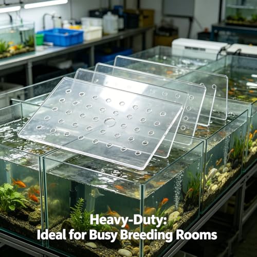 Aquarium Jump Lid with Holes - 40x25cm Protective Cover for Fish and Reptiles, Prevents Escape, Durable Aquarium Top Cover, Ideal for Fish Tanks and Reptile Habitats - size: 40x25cm