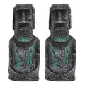 2Pcs Easter Island Statue, Resin Replica Easters Island Imitation Stone Statues Easter Head Artificial Fish Decorations Lifelike Aquarium Equipment Landscape Resin Ornament - size: Roman Portrait*2pcs