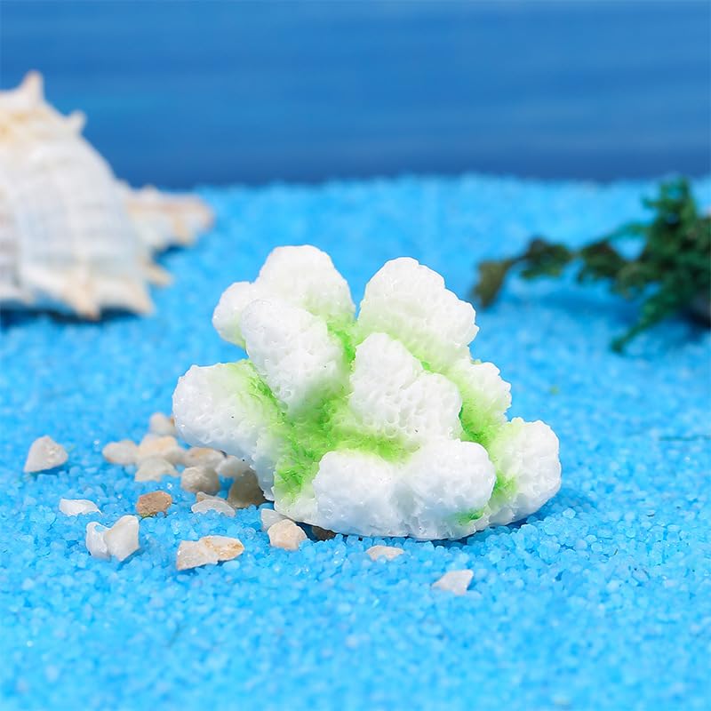 14 Pcs Mini Artificial Coral Plant for Aquarium Decorations, Fake Fish Tank Ornament Decor Multicolor Ocean Coral Reef Decoration Figurines for Betta Fish Tank Aquarium Landscape