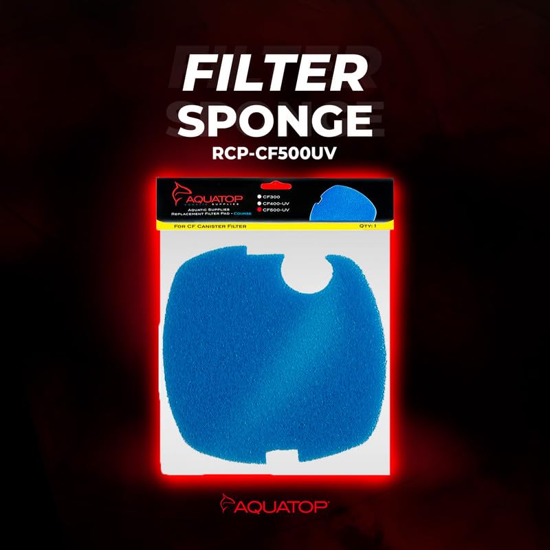 Aquatop Replacement Coarse Filter Sponge for CF-500 Series – Sponge Refills for Improved Mechanical Filtration and Cleaner Water, RCP-CF500 - color: Blue, size: CF500UV/CF500UVMKII