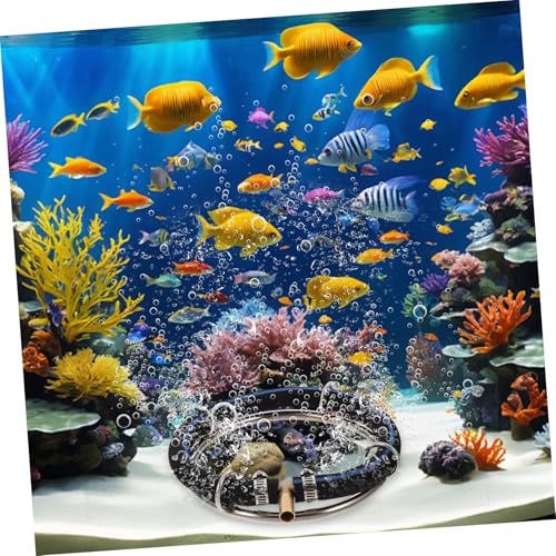 Stainless Steel Fish Tank Bubbler Round Air Bubble Diffuser Rings Pond Diffuser for Aquatic Oxygenation