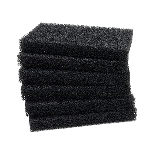 Aquarium Bio Filter Media Sponge, 6.28 x 4 x 0.78 inch 6 Pack Cut-to-Size Foam for Aquarium Fish Tank (6 pcs) - size: 6 pcs