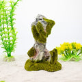 NW Wholesaler 6.75 Inch Fish Tank Mossy Rock Fish Tank Decoration - Fish Hideaway for Saltwater and Freshwater Aquarium Decor - style: Mossy Rock