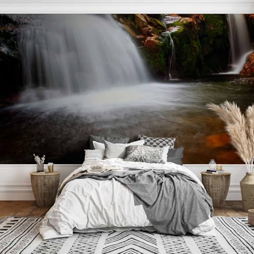 Wall Mural Waterfall 77x61 in - XXL Peel and Stick Self-Adhesive Wallpaper Removable Large Sticker Foil Wall Decor Print Picture Image Design Landscape Nature Lake 100403-150 - color: #02, size: 77"Wx61"H Self-Adhesive
