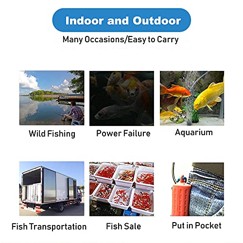 Aquarium Air Pump Mini USB Fish Tank Oxygen Air Pump Portable Ultra Silent Air Aerator Pump Energy Saving Oxygen Bubbler with Air Stone and Single Outlet Silicone Tube 1W - color: Dark Blue