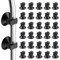 Pawfly 30 Pack Aquarium Suction Cups, Fish Tank Suction Cup Clips for Standard 3/16" ID Airline Tubing, Wire & Power Cord, Small Fish Hose Holder, Air Pump Accessories, Black