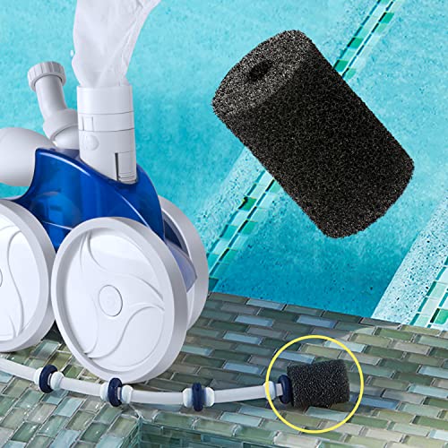 for Polaris Pool Cleaner Parts, 12 Pack Sweep Hose Tail Scrubbers Replacement for Sweep Pool Cleaner Fits Polaris 180 280 360 380 480 3900 - color: Black-12 Pack