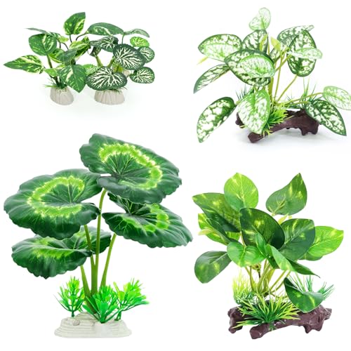 Betta Fish Tank Accessories 7 Pack Silk Aquarium Plants Decoration Artificial Fish Tank Plants Set for Aquariums Decor - color: F-7pcs Set/Green