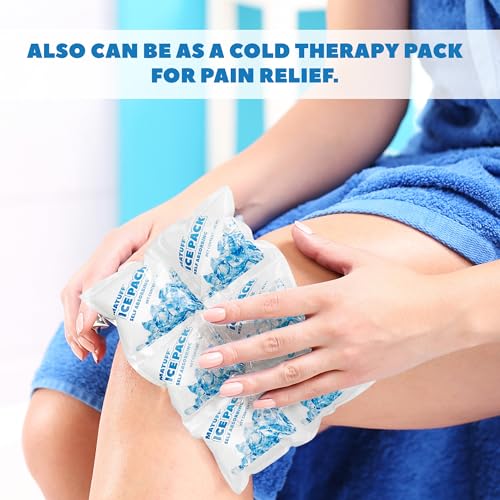 50 Sheets Reusable Freezer Ice Packs for Coolers & Lunch Boxes - Long-Lasting Gel Ice Packs, Cuttable 300 Cells, Keep Food/Drinks Cold for Shipping, Camping, Beach, Fishing - style: 5.5''x8.2'' 50 Sheets 300 Cells