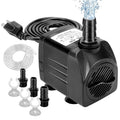 GROWNEER 550GPH Submersible Pump 30W Ultra Quiet Fountain Water Pump, 2000L/H, with 7.2ft High Lift, 3 Nozzles, 4.9 Feet Tubing for Aquarium, Fish Tank, Pond, Hydroponics, Statuary - size: 6.6x5.1in