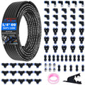 1/4" Air Line Tubing Kit, 50 FT(15M) DOT Air Line PA Nylon Tubing with Push to Connect Fittings, 1/4 Inch OD Quick Connect Air Hose Kit for Compressor Accessories System (75 Pcs)