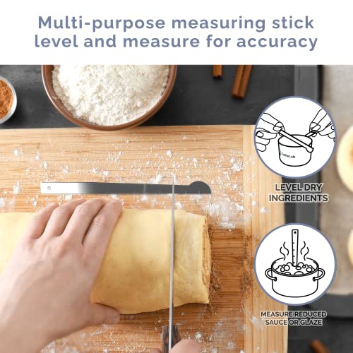 CuttleLab Measuring Cups and Measuring Spoons Set of 14 - Stainless Steel Measuring Cups and Spoons Set, Includes 1/8 Teaspoon Measuring Spoon, 1/8 Cup Measuring Cup, Leveler Dry (14, Farmhouse) - color: Farmhouse