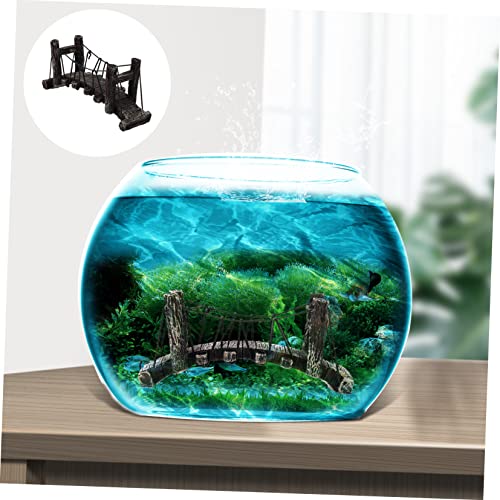 Veemoon Fish Tank Simulation Rope Bridge Aquatic Ornament for Landscape Decoration