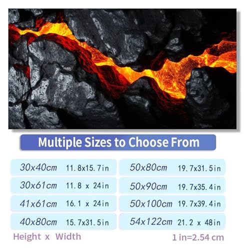 Fish Tank Background Aquarium Background Sticker Volcanic Lava Poster Fish Tank Decoration Self Adhesive Wallpaper 3D Background(50x80cm) - size: 50x80cm