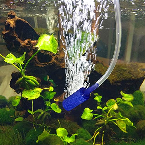 Aeration Stones Air Stones Bubble Diffuser Fit for Aquarium Fish Tank Hydroponics, 20 Pieces, 0.47" By 1", Blue