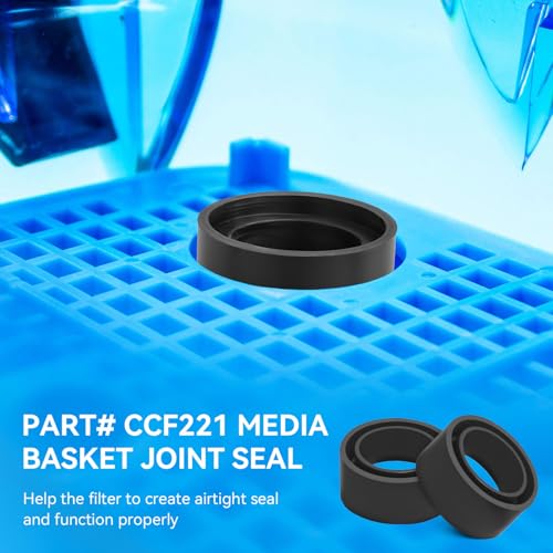 CCF221 Media Basket Joint Seal Replacement for Penn Plax Cascade Canister Fiilter 700,1000,1200,1500 Canister Filter Replacement Parts 2-Pack