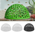 4 PCS Shrimp Dome Hide, Betta Fish Hideout Fish Tank Porous Cave Shelter, Aquarium Decor for Small Fish, Guppy, Shrimp Hiding & Resting (Black, White, Green)