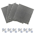 4pcs Aquarium Lid Hood Fish Tank Top Cover Terrarium Lid Plastic Grid Panel Egg Crate Grate with 6 Aquarium Glass Cover Board Clip Fish Tank Lid Anti-Jumping Net Cover (Clear,11.6*11.6inch) - color: Clear
