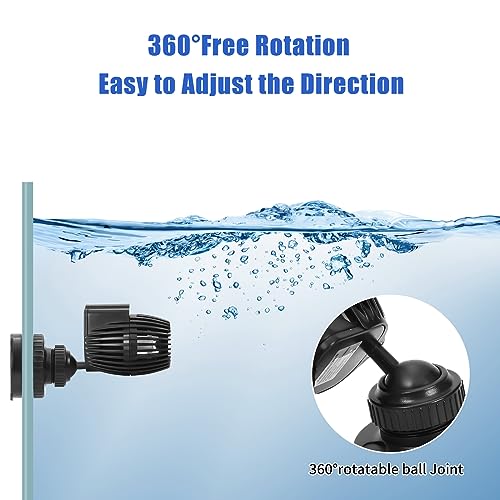 AQUANEAT Aquarium Wavemaker Circulation Pump, 800GPH Fish Tank Powerhead, Submersible Water Pump, Magnetic Base - size: 800GPH