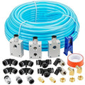1/2″OD Compressed Air Piping System and Shop Air Line Kit with 100ft TPEE Tubing 3/8″ID, 27-Piece Air Push to Connect Kit