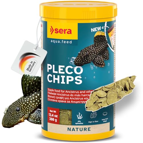 Sera Pleco Chips 13.4 oz./0.84lbs | Premium Fish Food for Ancistrus & Plecos | High Fiber | No Dyes & Preservatives | Supports Digestion & Promotes Healthy Growth | Ideal for Bottom Feeders - size: 13.4 Ounce (Pack of 1)