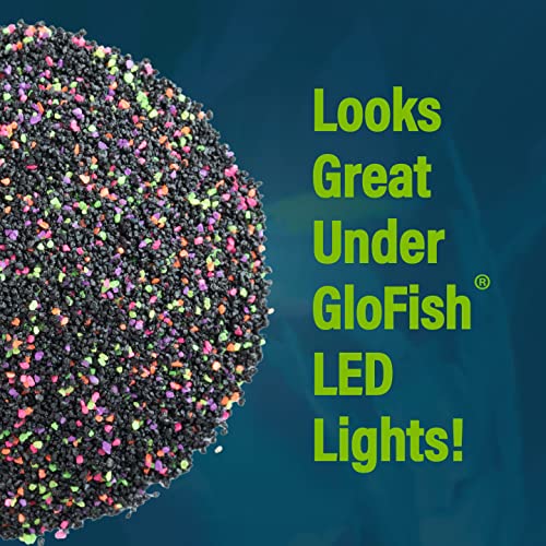 GloFish Aquarium Sand 5 Pounds, Black with Highlights, Complements Tanks and Décor, (AQ-78485) (Pack of 6) - color: Black, size: (Pack of 6)