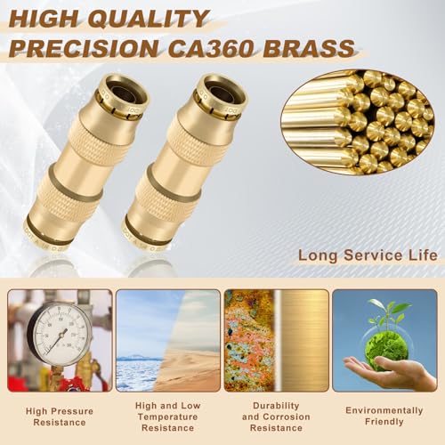 1/4" Quick Push to Connect Fittings Brass Union Straight Joint DOT Approved 1/4 inch tube OD Air Line Adapter Air Spring Suspension Kit for Car Truck Trailers and Air Brake System 5pcs - size: 1/4" OD 5PCS, style: Straight