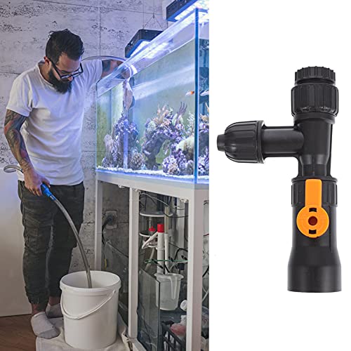 Balacoo Aquarium Water Changer Faucet Adapter – Bucketless 3-Way Valve & Filter for Gravel Vacuuming & Refill – Quiet Tap-Powered Cleaning Tool for Medium-Large Fish Tanks & Garden Hose