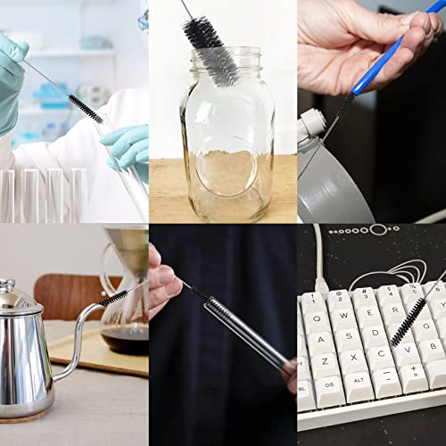 10 Pcs Tube Cleaning Brushes Kit Straw Cleaning Kit Metal Pipe Brush Cleaner, Lab Cleaning Brushes Wire Bottle Brush for Lab Tube, Auto Parts, Bottles and Pipes, 10 Sizes