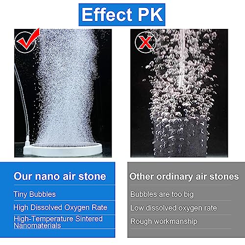 Aquarium Air Stones Oxygen Bubbler, 4 Inch Fish Tank Quiet Oxygen Aerator, Air Pump Accessories Airstones for Fish Tank and Hydroponics - size: 4 inch for 35 - 100 gallon tanks