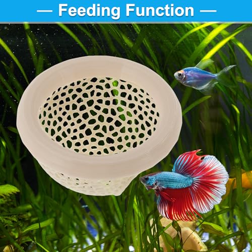 Betta Hideout Cave, Aquarium Floating Betta Hideout, Multi-Functional Betta Fish Hammock, Beige - color: Beige