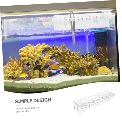 Toddmomy Fish Tank Tool Holder Storage Rack Organizer for Aquarium Maintenance Water Plant Scissors and Cleaning Tools Wall-mounted Design for Easy Access