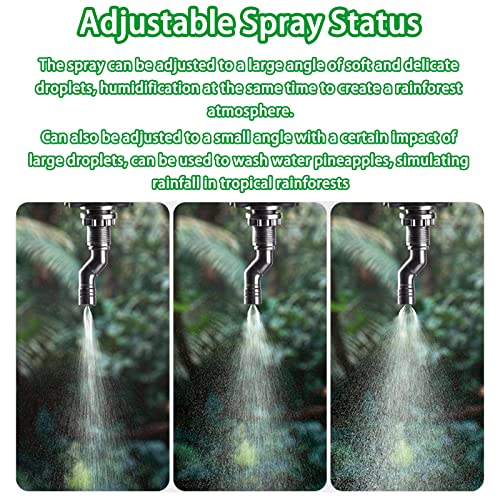 2-Pack Reptile Mister Nozzles - 1/4'' Reptile Fogger Fine Mist Nozzles for Terrarium, Paludarium, Vivarium, Plants, Amphibians, Tank - size: Single Nozzle*2