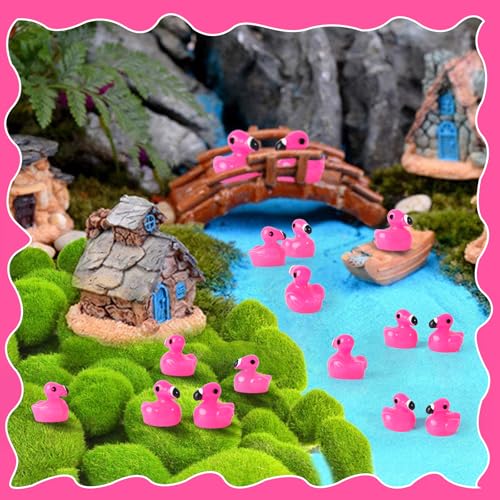 BeadRiver 240PCS Mini Flamingo Resin Ducks Set Miniature Flamingo Gifts Tiny Animal Figurines Toy Bulk for Garden Decor DIY Craft Micro Landscape Fairy Party - style: 240 Pcs Mini Flamingo