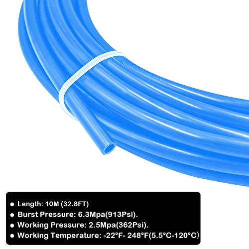 Beduan Pneumatic Nylon Tube 5/16"od SAEJ844 Air Line Nylon Hose Tubing for Air Brake System or Fluid Transfer（32.8ft 10 Meter） - color: Blue, size: 5/16"OD 32.8FT