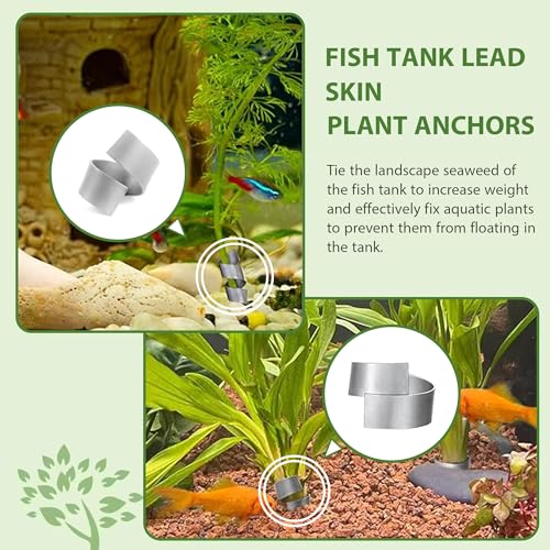 22Pcs Aquarium Plant Weights for Fish Tank - Aquarium Plant Anchors Live Plants Fixed Ring Base, Weighted Blocks to Hold Aquatic Live Plants Underwater - size: 22PCS