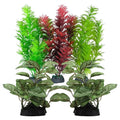 Silk Aquarium Plants, Artificial Fake Aquarium Plants Small Betta Fish Tank Plants Plastic Realistic Decorations Set 5PCS (Style A) - size: Style A