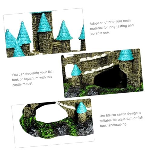 PRETYZOOM Cartoon Castle Aquarium Decor Vibrant Fish Tank Ornament Easy-Care Accessory for Aquariums Beautiful Castle Model for Tank Decoration and Attractive Design