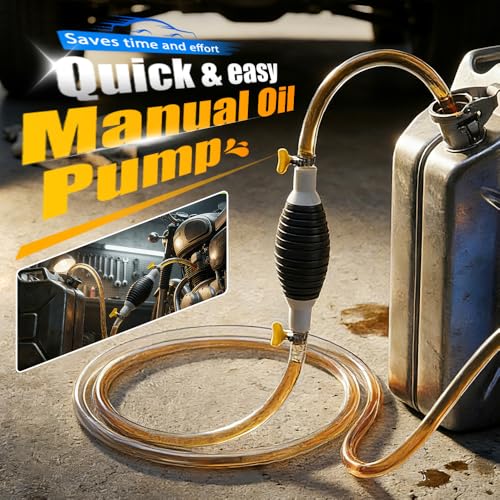2026 Upgrade Multifunctional Liquid Siphon Pump, Hand Fuel Transfer Pump, Large Diameter Manual Fluid Extractor for Gasoline, Fuel, Diesel, Water, Fish Tank - With 3.2/4.9/6.5/9.8ft Hose (9.8FT) - size: 9.8FT