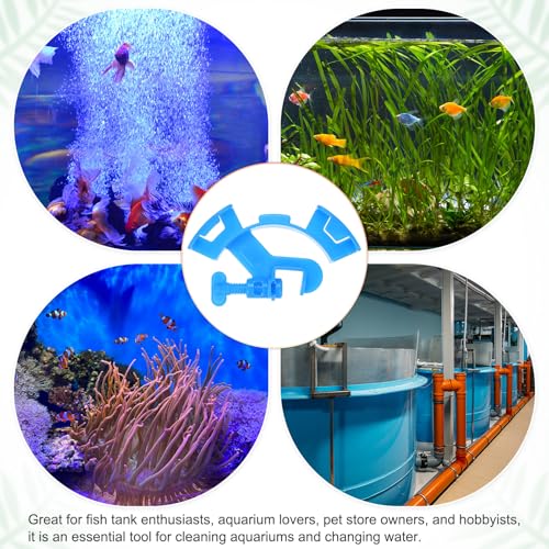 M METERXITY 4-Pack Aquarium Water Pipe Clamp, ABS Plastic Adjustable Aquarium Tube Holder Fish Tank Hose Holder Fixed Clamp Fixing Clip for 12-16mm Hoses Aquarium Equipment Accessories