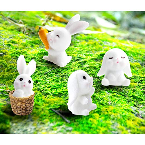 Easter Decoration Rabbit Miniature Fairy Garden Decoration Accessories Sculptures Statues,Yard Garden Decor for Outside Gnomes Outdoor Decor for Patio Zen - size: Rabbits