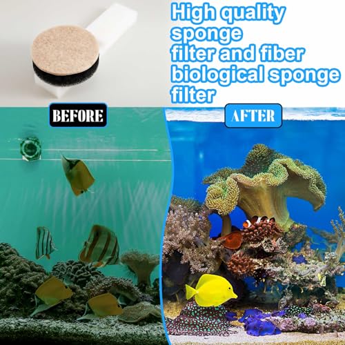 Threlaco 28 Pcs Aquarium Media Kit Compatible with Fluval Fx4/ Fx5/ Fx6 Filter, Carbon Foam Pad, Ammonia Remover Pads, Activated Carbon, Foam Block, Silicone Lube, Towels, Ceramic Ring, Mesh Bag - color: Ammonia Remover Pads