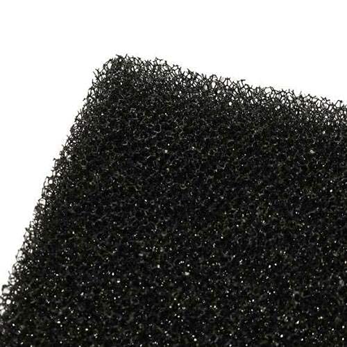 ViaAqua Aquarium Filter Sponge Open Cell Foam Sheet Bio Sponge Filter Media Pad HMF Fish Tank Sump Divider 12" x 12" x 2" (Black, 30 PPI, Medium Coarse)