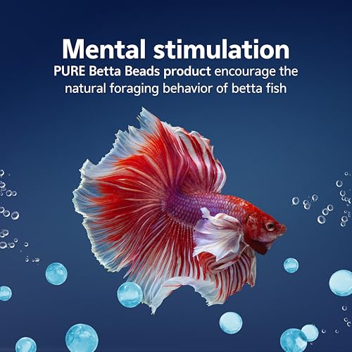 Aqueon PURE Betta Beads, Water Care for Unfiltered Aquariums, Maintains Clear Water and Helps Breakdown Organic Sludge, Blue