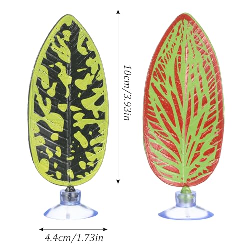 4 Pcs Betta Hammock Aquarium Decor Betta Fish Tank Decor Plastic Plants Bettas Fish Leaf Hammock Bettas Fishes Toys for Resting Sleeping Playing Hiding Breeding