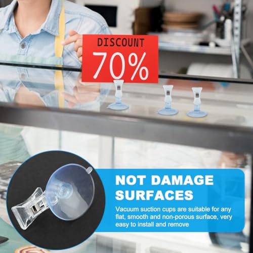 5Pcs Wall Suction Cup Clip, Plastic Sucker Clamps Holder Reusable Aquarium Suction CupsHolder Business Cards Clamp for Bathroom Kitchen Windows Aquarium Accessories