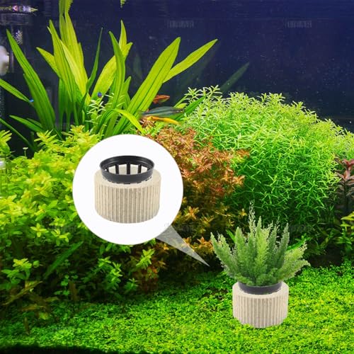 AUEAR, 15 Pack Aquatic Plants Fixed Ring Set Aquarium Weights Pots Rings Holder for Landscape Decoration Fish Tank Accessories